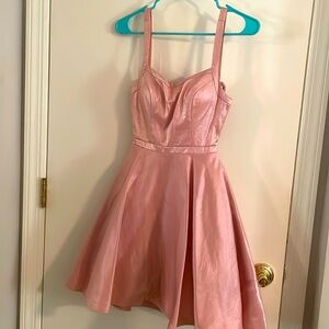 Pink A-line above  the knee homecoming dress